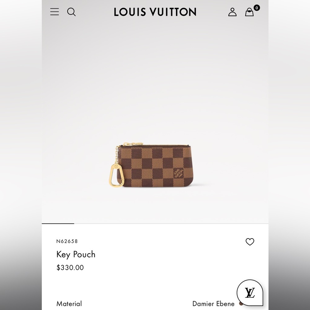 Louis Vuitton Damier Ebene Key Pouch in Brown
